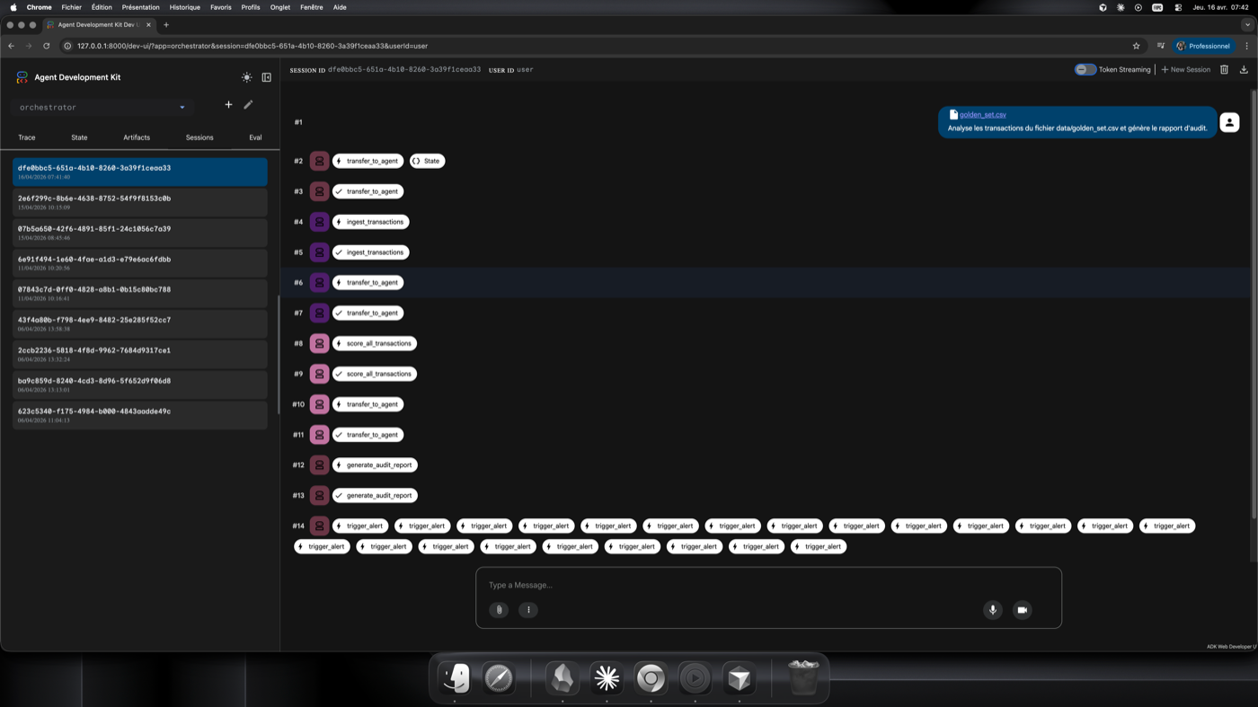 Pipeline ADK : trace complète des tool calls